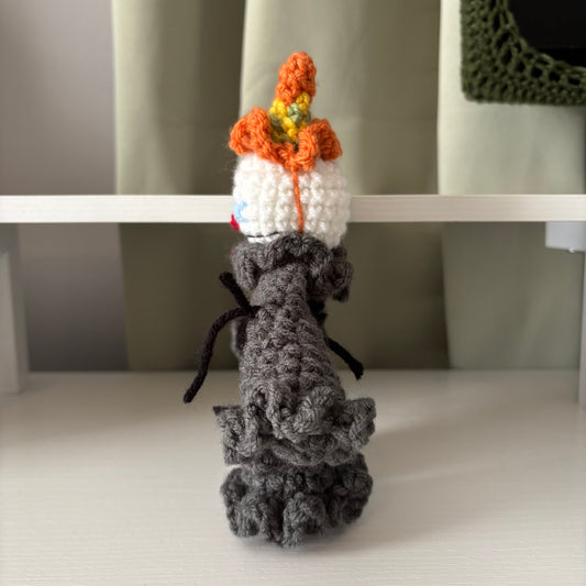 Handmade Crochet Clown Plushie – Whimsical Amigurumi Clover the Clown inspired by Ennard
