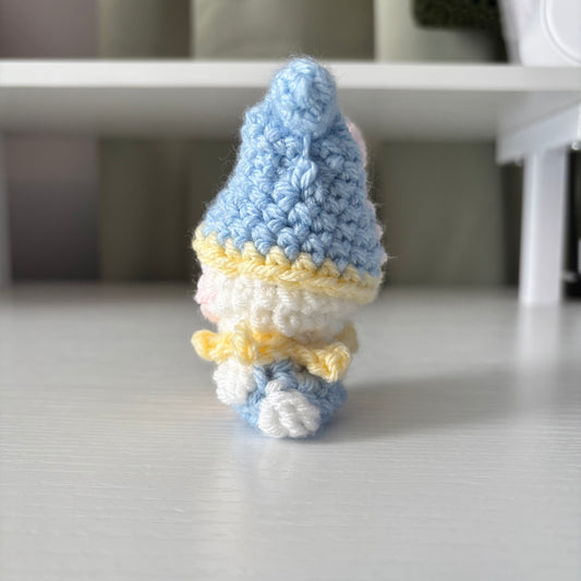 Handmade Crochet Baby Jester Plushie – Whimsical Amigurumi Clown Doll in Pastel