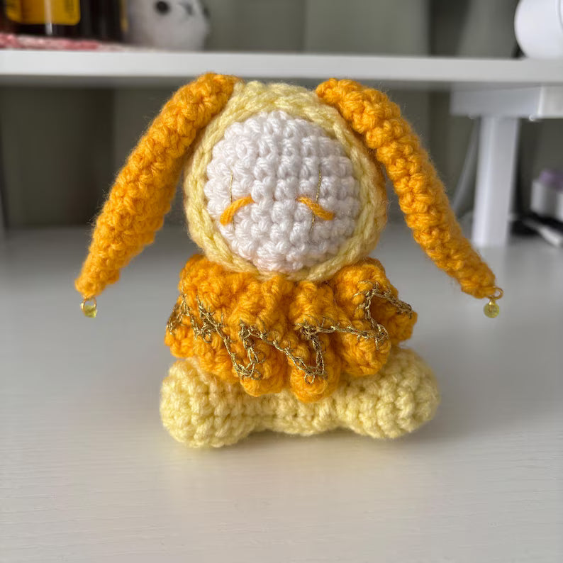 Crochet Pattern – Whimsical Bunny Jester/Clown Plushie – PDF Amigurumi Tutorial