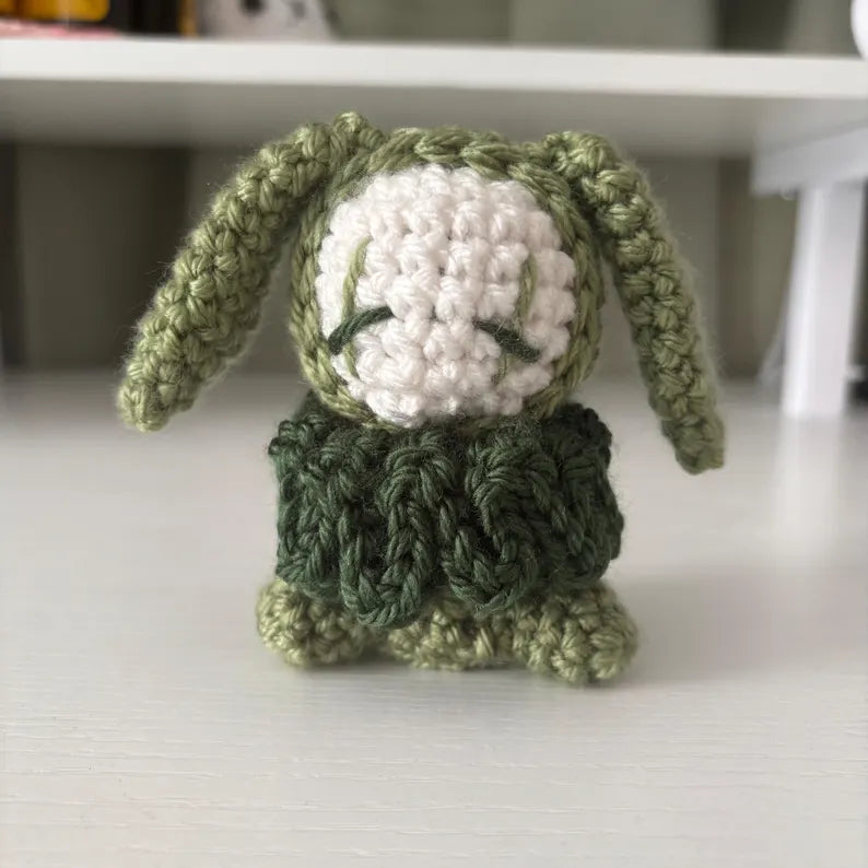 2 in 1 Crochet Pattern โ Mini and Standard Size Whimsical Bunny Jester/Clown Plushie โ PDF Amigurumi Tutorial