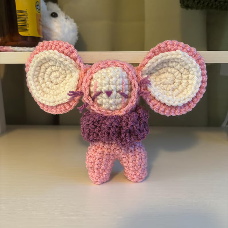 Crochet Pattern – Whimsical Mouse Jester/Clown Plushie – PDF Amigurumi Tutorial
