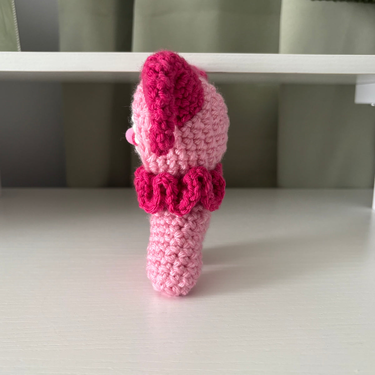 Handmade Crochet Jester Plushie – Whimsical Amigurumi Clown Doll in Pink