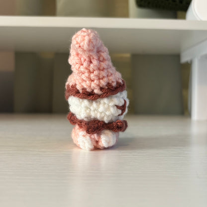 Handmade Crochet Baby Jester Plushie – Whimsical Amigurumi Clown Doll in Pink