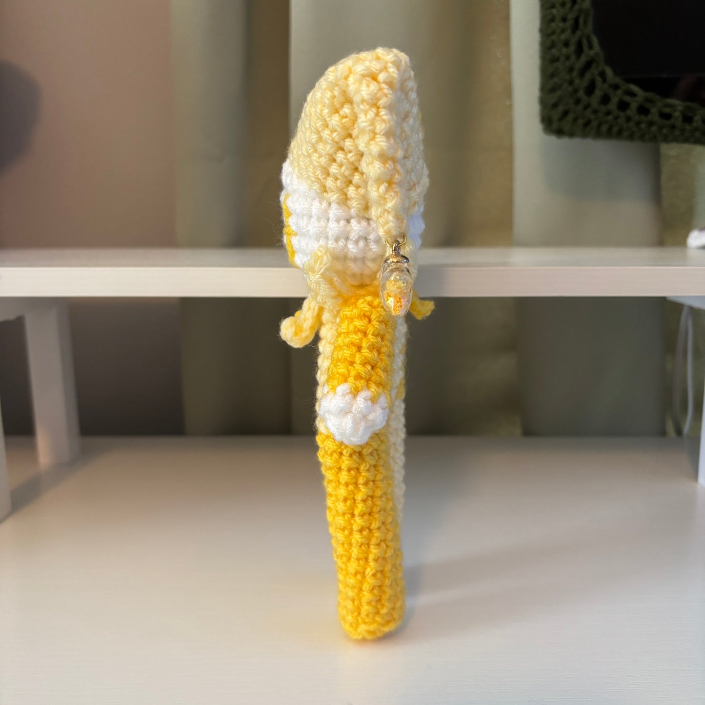 Handmade Crochet Jester Plushie – Amigurumi Clown Doll in Yellow