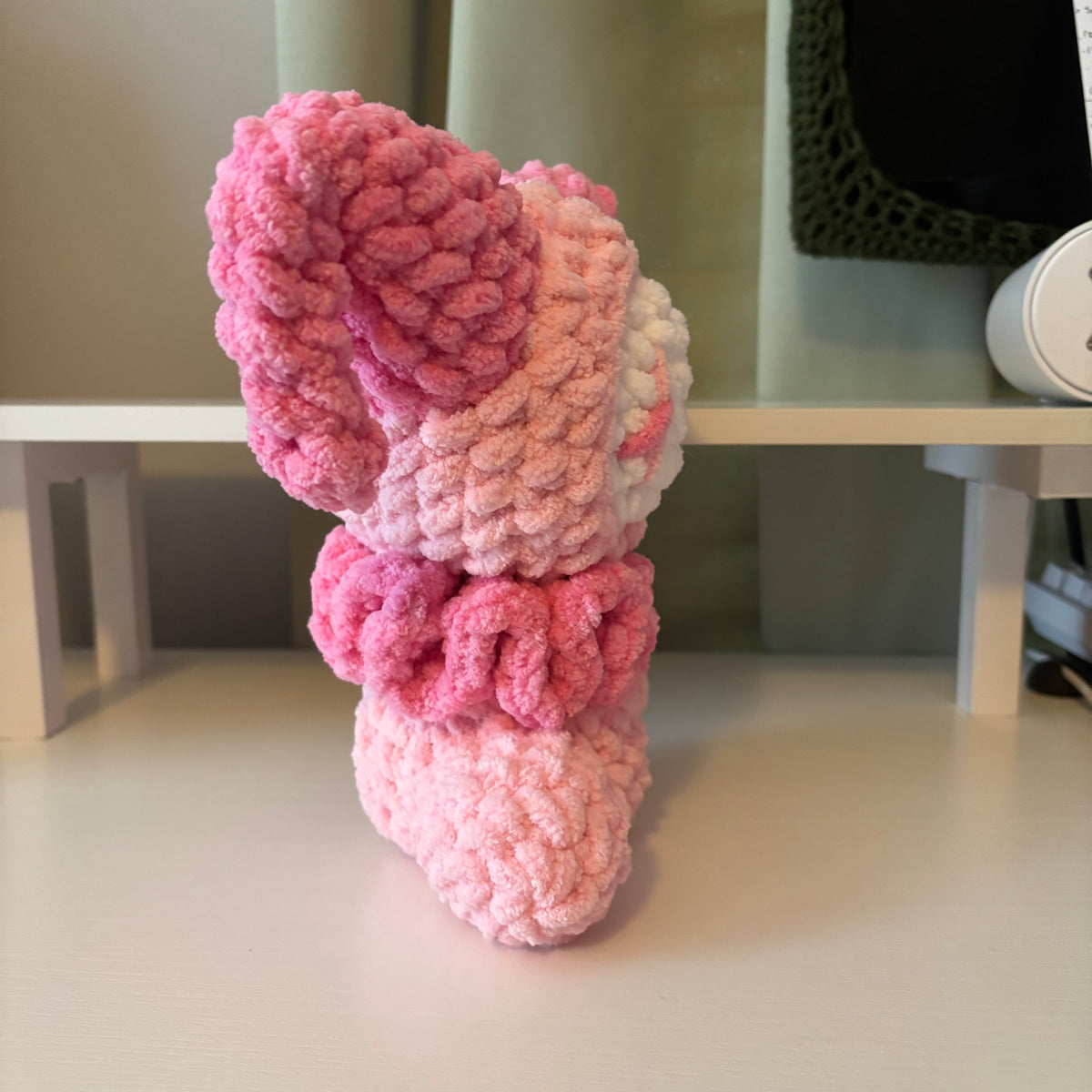 Handmade Crochet Jester Plushie – Whimsical Amigurumi Clown Doll in Pink