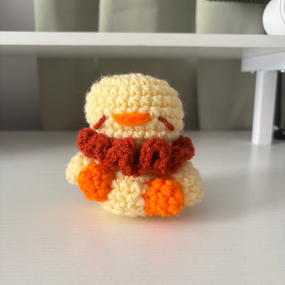 Handmade Crochet Duck Clown Plushie – Whimsical Amigurumi