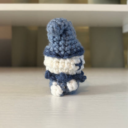 Handmade Crochet Baby Jester Plushie – Whimsical Amigurumi Clown Doll in Blue