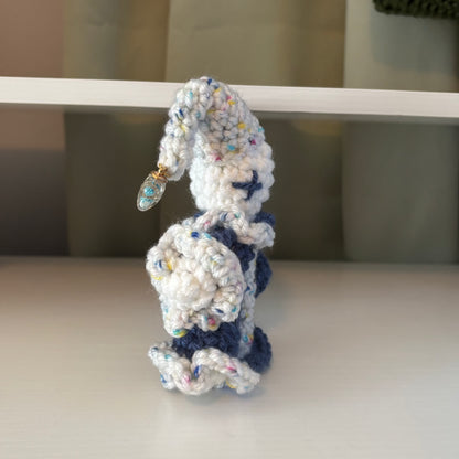Handmade Crochet Baby Jules the Jester Plushie – Amigurumi Clown Doll in Blue
