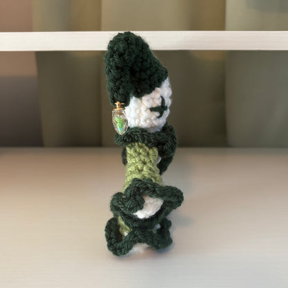 Handmade Crochet Baby Jules the Jester Plushie – Amigurumi Clown Doll in Green