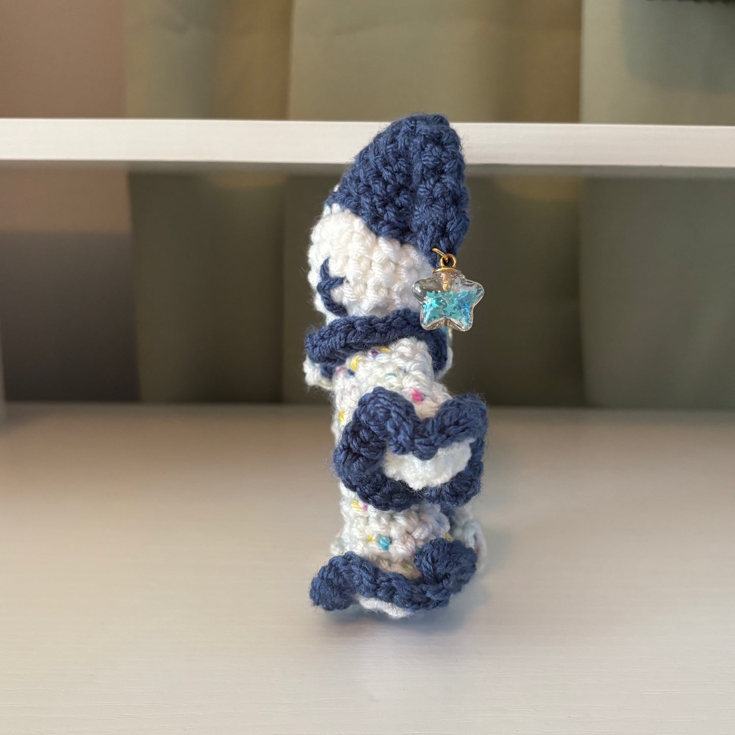 Handmade Crochet Baby Jules the Jester Plushie – Amigurumi Clown Doll in Blue