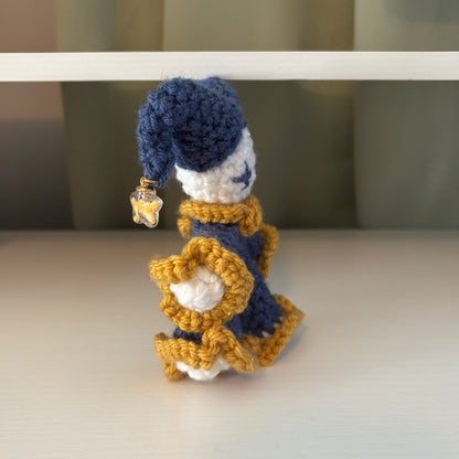 Handmade Crochet Baby Jules the Jester Plushie – Amigurumi Clown Doll in Blue