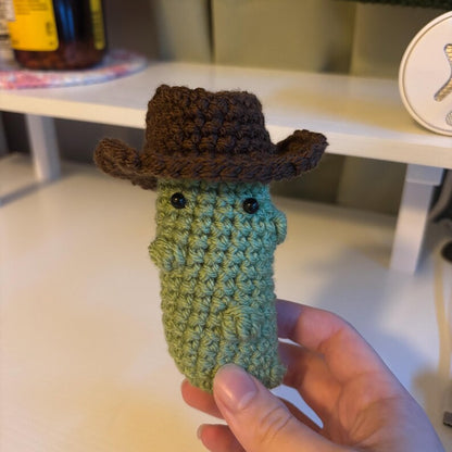 Crochet Pickle with 5 Hats – Amigurumi Pattern (PDF Download)