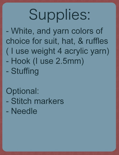 Crochet Pattern – Whimsical One Hat Clown Plushie – No Sew PDF Amigurumi Tutorial
