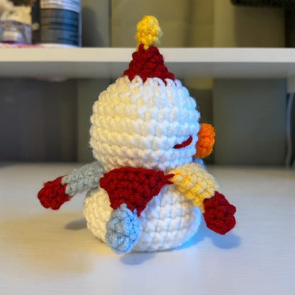 Crochet Clown Duck Pattern | Amigurumi Duck with Clown Hat | Cute Circus Plush PDF Pattern