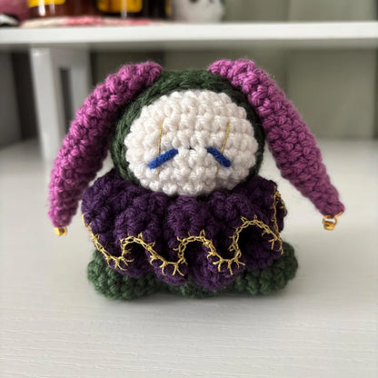 Crochet Pattern – Whimsical Bunny Jester/Clown Plushie – PDF Amigurumi Tutorial