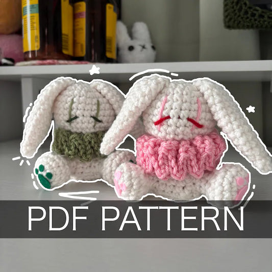 Crochet Pattern – Whimsical Bunny Jester/Clown Plushie – PDF Amigurumi Tutorial