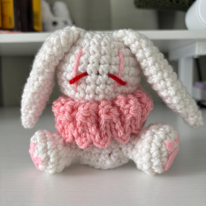 Crochet Pattern – Whimsical Bunny Jester/Clown Plushie – PDF Amigurumi Tutorial