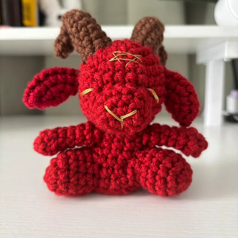 2-in-1 Crochet Pattern – Baphomet Devil Goat Plushie – PDF Amigurumi Tutorial