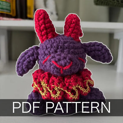 Crochet Pattern – Baphomet Devil Goat Plushie With Ruffles – PDF Amigurumi Tutorial