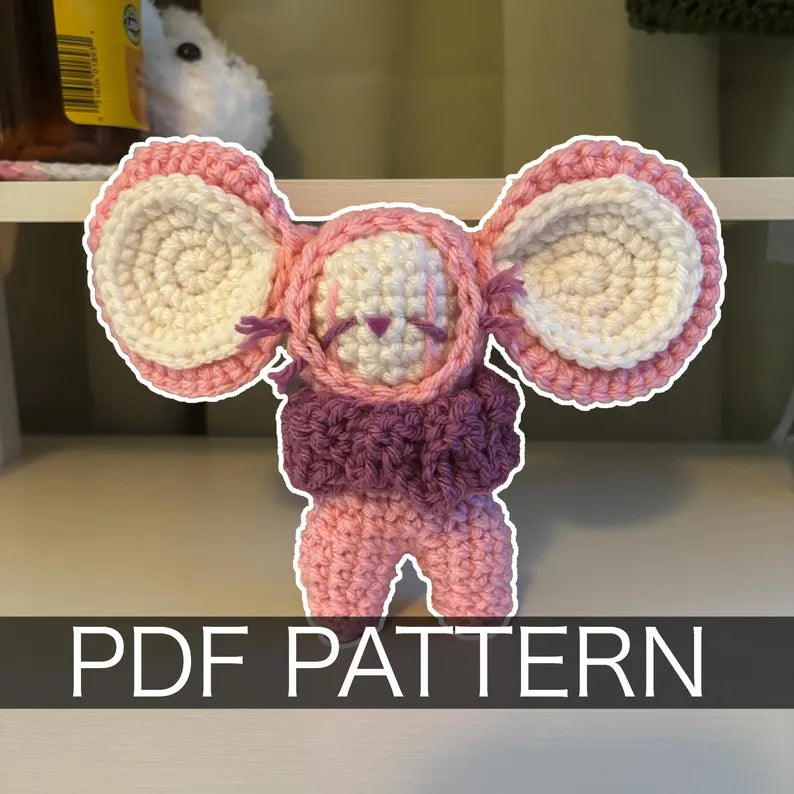 Crochet Pattern – Whimsical Mouse Jester/Clown Plushie – PDF Amigurumi Tutorial