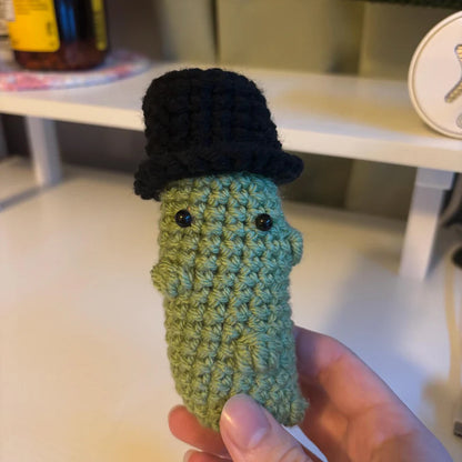 Crochet Pickle with 5 Hats – Amigurumi Pattern (PDF Download)