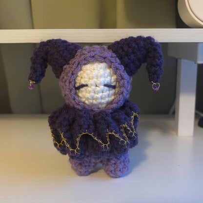 Crochet Pattern – Mini Whimsical Jester/Clown Plushie – PDF Amigurumi Tutorial