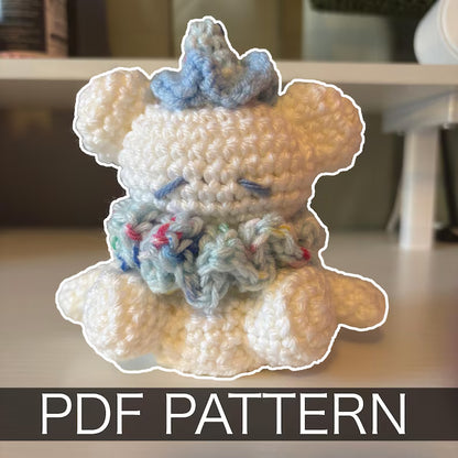 Crochet Clown Bear Pattern | Amigurumi Bear PDF Pattern