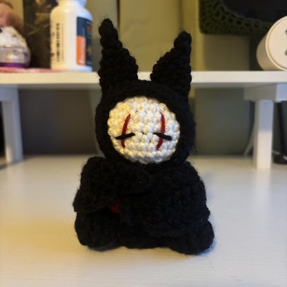 Crochet Pattern – Whimsical Jester/Clown Bat Plushie – PDF Amigurumi Tutorial