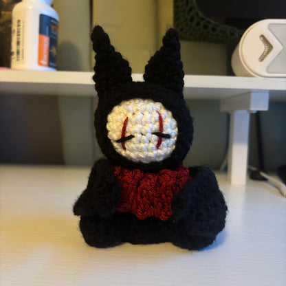 Crochet Pattern – Whimsical Jester/Clown Bat Plushie – PDF Amigurumi Tutorial