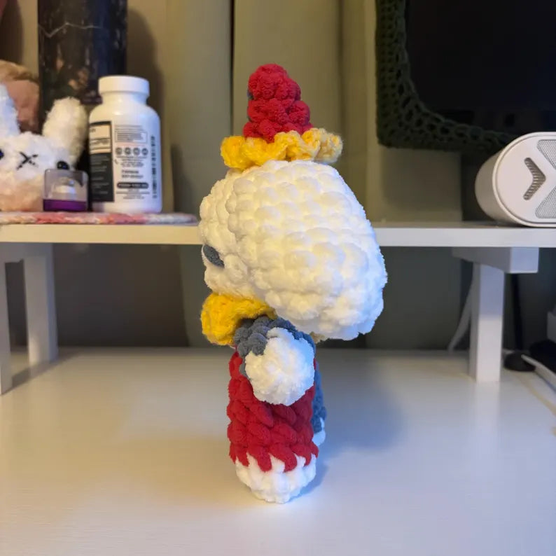 Crochet Pattern – Whimsical Clown Bunny Plushie – PDF Amigurumi Tutorial