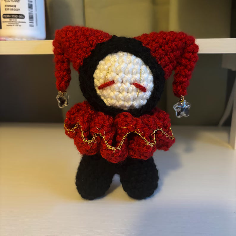 Crochet Pattern – Whimsical Jester/Clown Plushie – PDF Amigurumi Tutorial