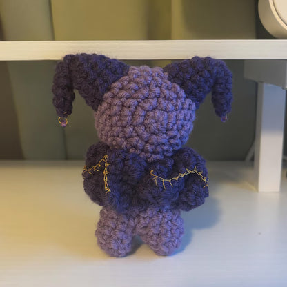 Crochet Pattern – Mini Whimsical Jester/Clown Plushie – PDF Amigurumi Tutorial