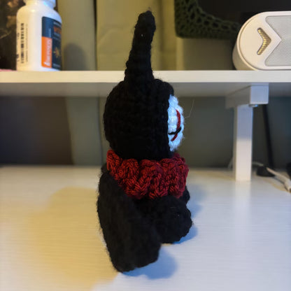 Crochet Pattern – Whimsical Jester/Clown Bat Plushie – PDF Amigurumi Tutorial