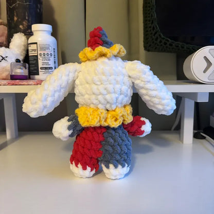 Crochet Pattern – Whimsical Clown Bunny Plushie – PDF Amigurumi Tutorial