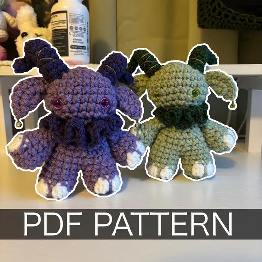 Crochet Pattern – Gruhm the Baphotroll Plushie – PDF Amigurumi Tutorial