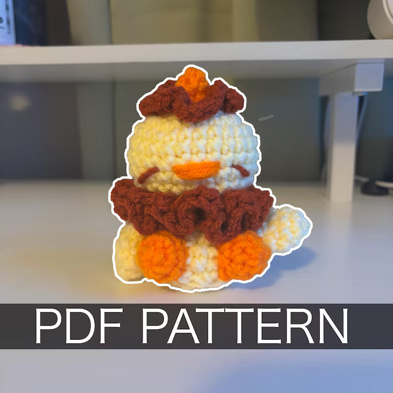 Crochet Clown Duck Pattern | Amigurumi Duck with Clown Hat | Cute Circus Plush PDF Pattern