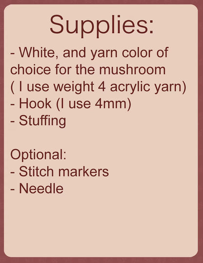 No Sew - Lil Mushroom Guy Crochet Pattern – PDF Download