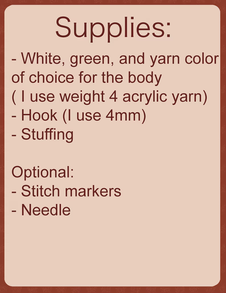 Crochet Pattern – Fruit Guy Plushie – PDF Amigurumi Tutorial