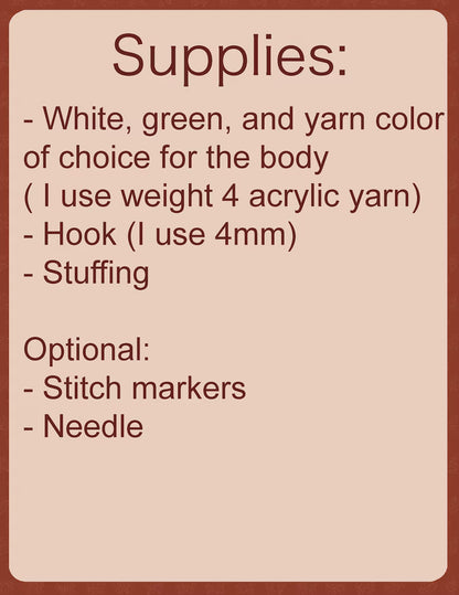 Crochet Pattern – Fruit Guy Plushie – PDF Amigurumi Tutorial