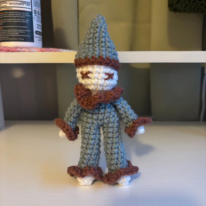 Crochet Pattern – Whimsical One Hat Clown Plushie – No Sew PDF Amigurumi Tutorial