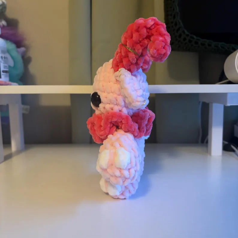 Giant Gruhm the Baphotroll Crochet Plush in Pink – Gothic Fantasy Creature – Handmade Crochet Monster