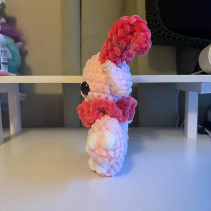 Giant Gruhm the Baphotroll Crochet Plush in Pink – Gothic Fantasy Creature – Handmade Crochet Monster