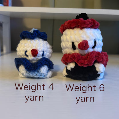 Crochet Pattern – Whimsical Baby Clown Plushie – PDF Amigurumi Tutorial