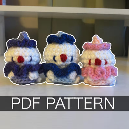 Crochet Pattern – Whimsical Baby Clown Plushie – PDF Amigurumi Tutorial