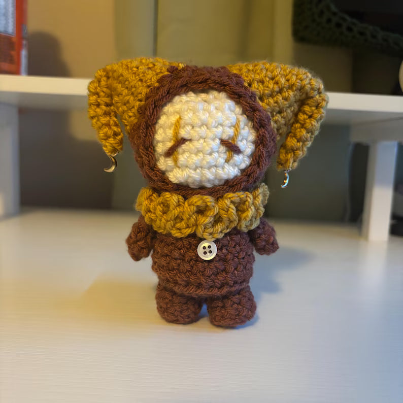 Crochet Pattern – Whimsical Stumpy Jester/Clown Plushie – PDF Amigurumi Tutorial