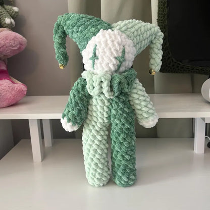 Crochet Pattern – Tall Whimsical Jester/Clown Plushie – PDF Amigurumi Tutorial