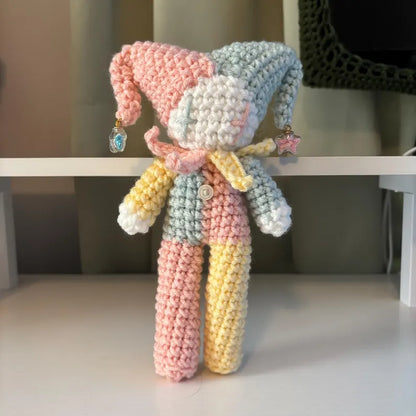 Crochet Pattern – Tall Whimsical Jester/Clown Plushie – PDF Amigurumi Tutorial