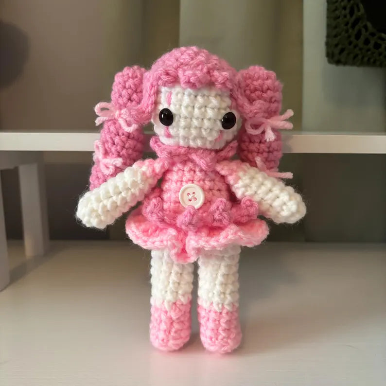 Crochet Pattern – Whimsical Girl Clown Plushie – PDF Amigurumi Tutorial