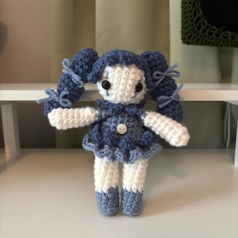 Crochet Pattern – Whimsical Girl Clown Plushie – PDF Amigurumi Tutorial