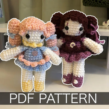 Crochet Pattern – Whimsical Girl Clown Plushie – PDF Amigurumi Tutorial